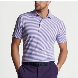Peter Millar striped polo shirt, gently used. Size M